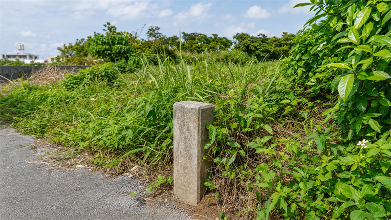 公図や道路の資料を机に広げて敷地の接道状況を確認している様子